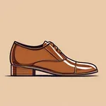 brown laceless shoes image